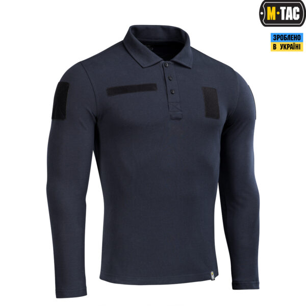 M-Tac поло тактичне довгий рукав 65/35 Dark Navy Blue — изображение 3
