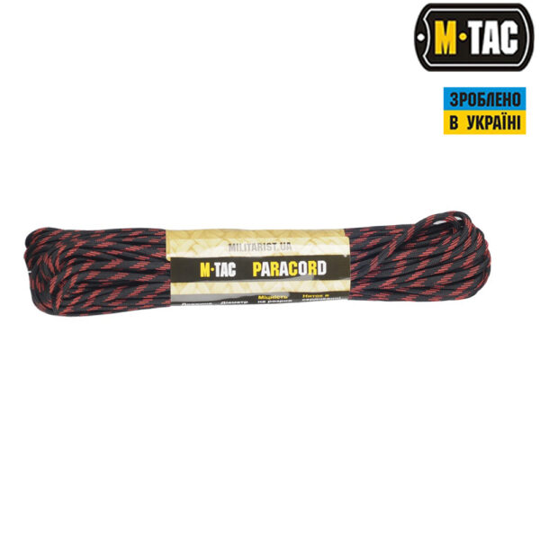 M-Tac паракорд 550 type III Thin Red Line 30м