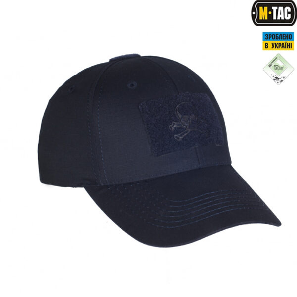 M-Tac бейсболка тактична Flex ріп-стоп Pirate Skull Dark Navy Blue