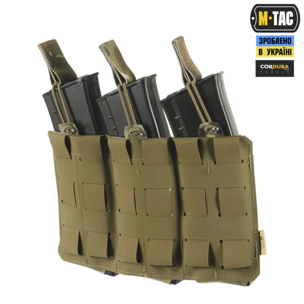 M-Tac підсумок еластичний на 3 магазина Elite Laser Cut Multicam