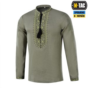 M-Tac вышиванка тактическая 100% лен олива