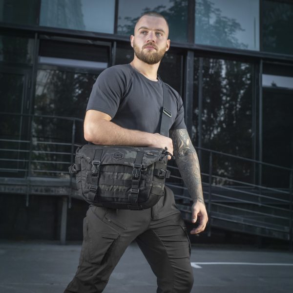 M-Tac сумка Messenger Bag Elite Hex Multicam Black/Black