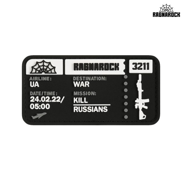 Ragnarock Шеврон квиток (чорний)