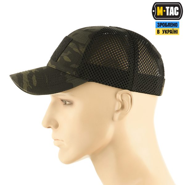 M-Tac бейсболка тактична з сіткою Multicam Black