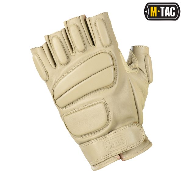 M-Tac рукавички безпалі шкіряні Assault Tactical Mk.1 Khaki
