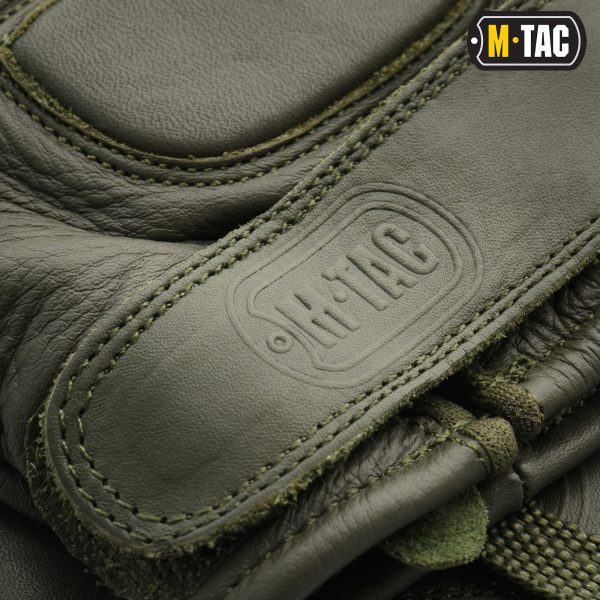M-Tac перчатки беспалые кожаные Assault Tactical Mk.1 Olive