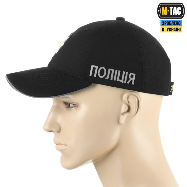M-Tac бейсболка Поліція Elite Flex рип-стоп Black