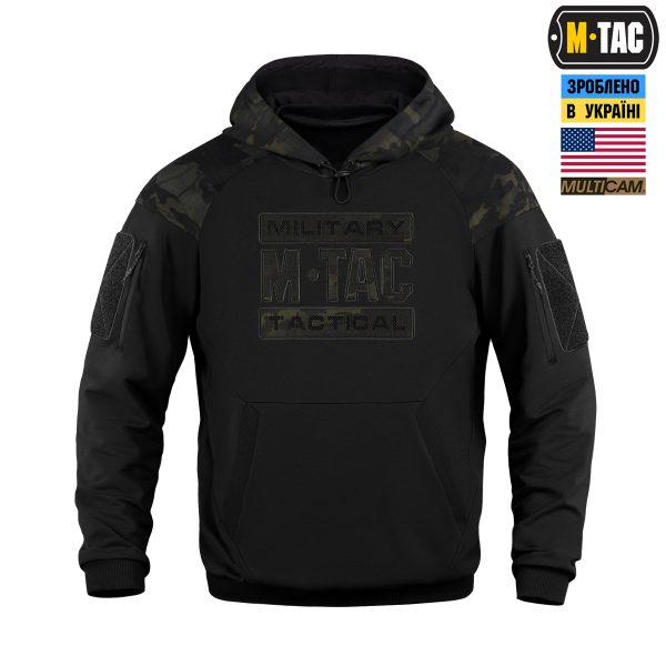M-Tac кофта Hoodie Combat Black Edition Black Multicam