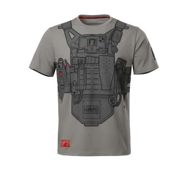 R3ich футболка Plate 5,56 V3 Wolf Grey
