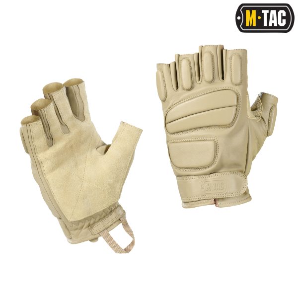 M-Tac рукавички безпалі шкіряні Assault Tactical Mk.1 Khaki