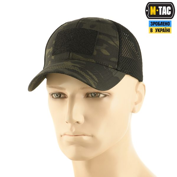M-Tac бейсболка тактична з сіткою Multicam Black