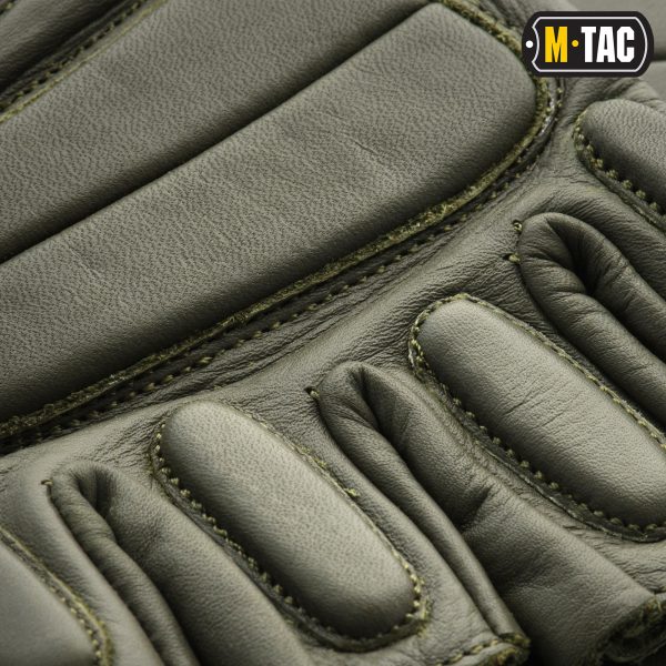 M-Tac перчатки беспалые кожаные Assault Tactical Mk.1 Olive