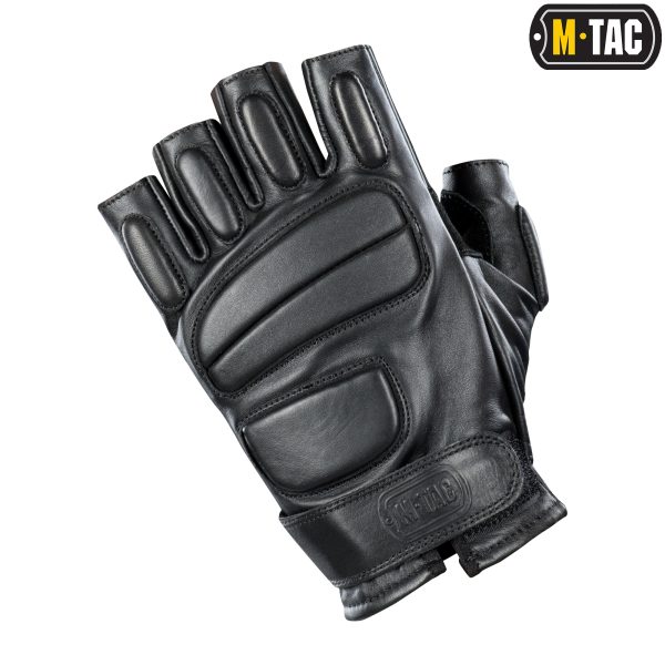 M-Tac перчатки беспалые кожаные Assault Tactical Mk.1 Black