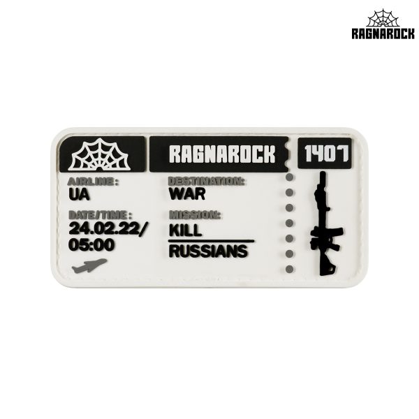 Ragnarock Шеврон квиток (білий)