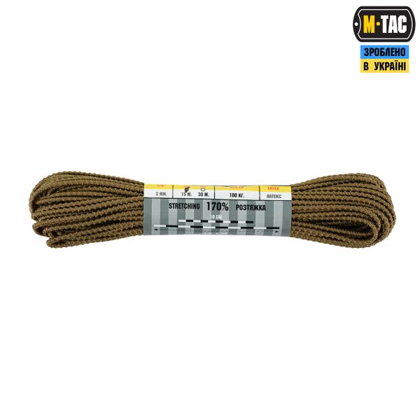 M-Tac паракорд Shock-Cord 3mm Dragon Skin Coyot 15м