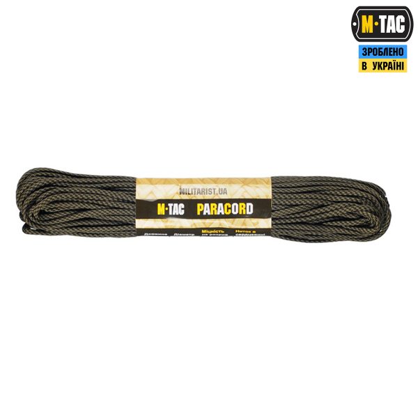 M-Tac паракорд 550 type III Black/OD Stairs 30м