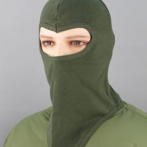 Балаклава 1 отвір подвійний коттон темно-олив.