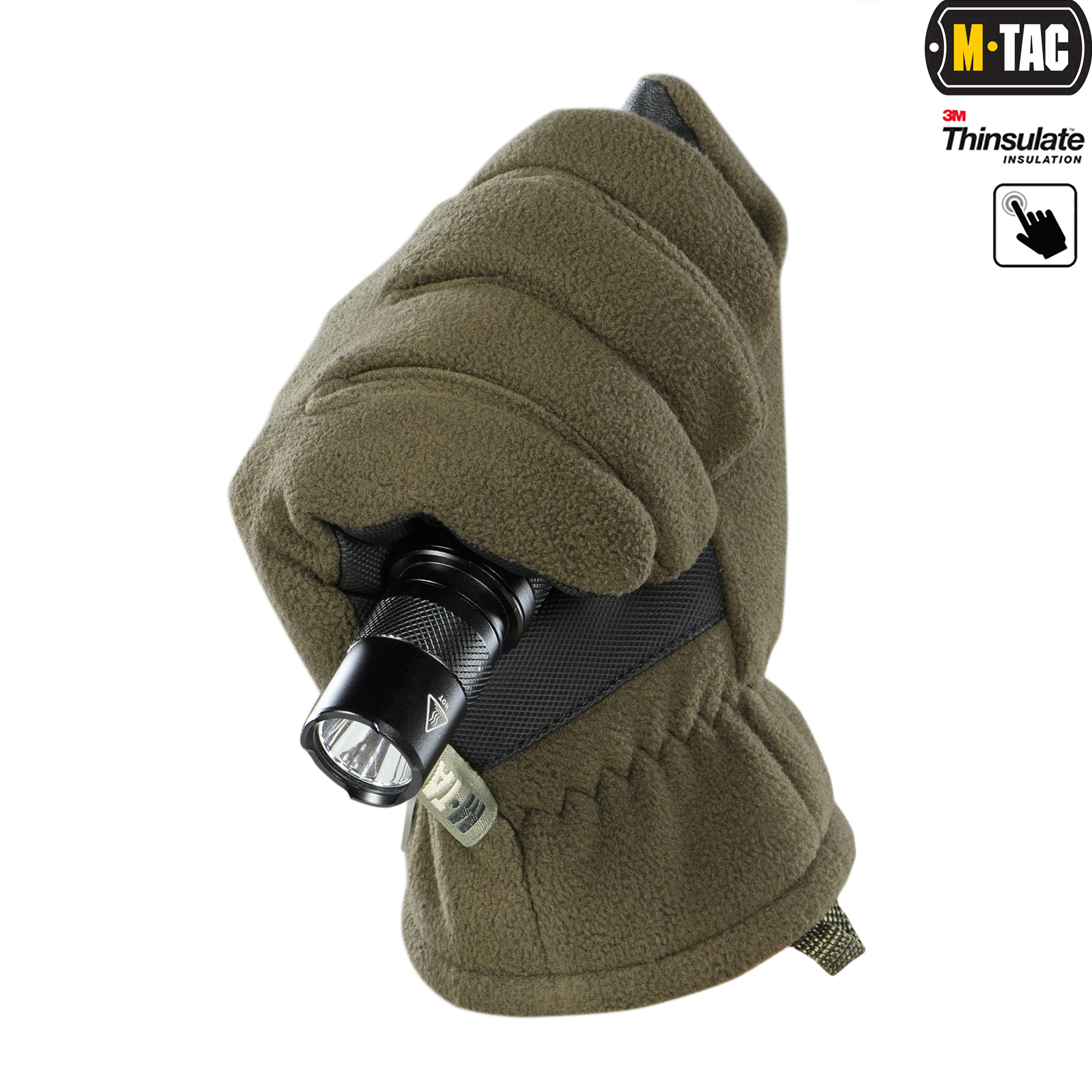 M-Tac рукавички Fleece Thinsulate Olive M-Tac рукавички Fleece Thinsulate Olive — изображение 4