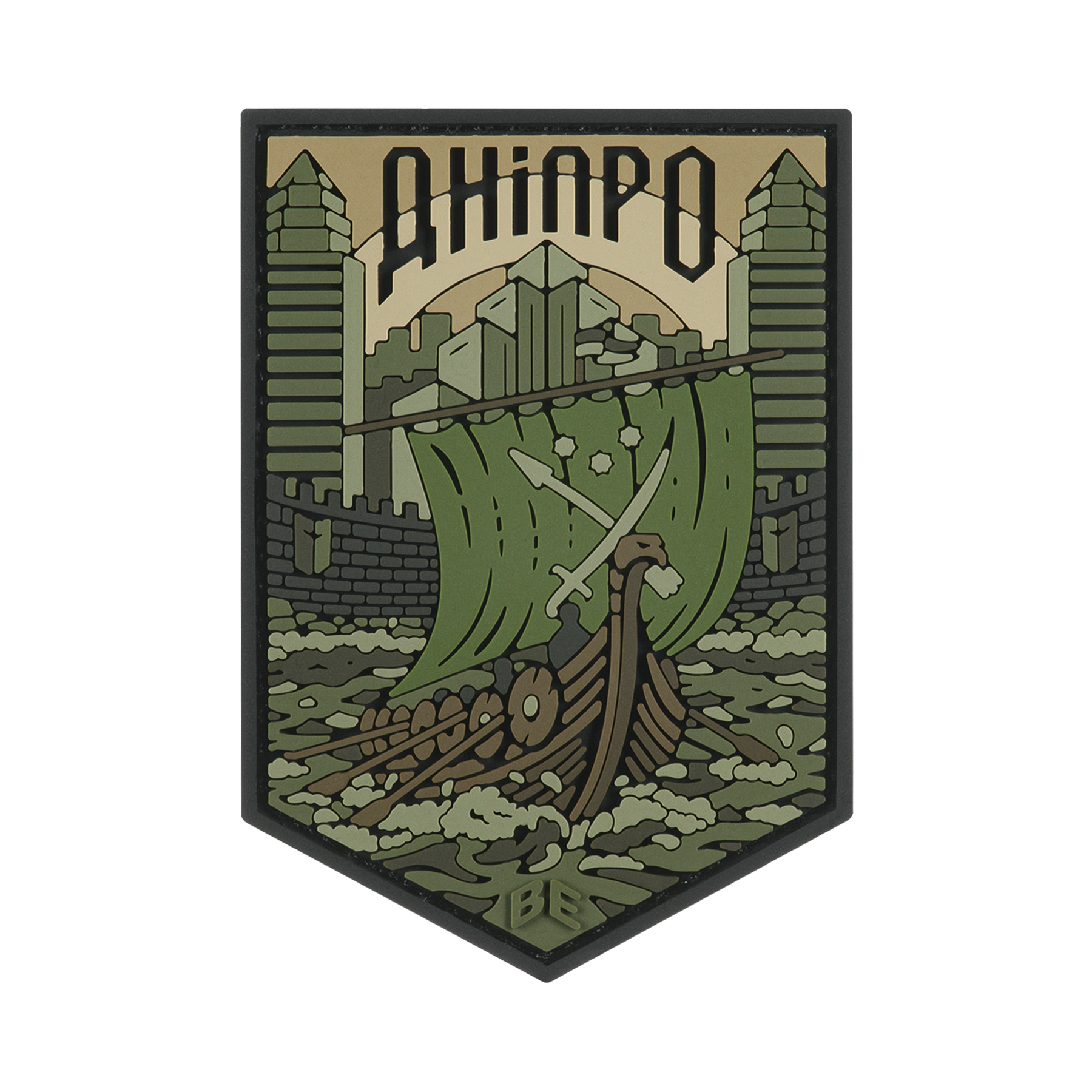 Brand Element нашивка Дніпро PVC Olive Brand Element нашивка Дніпро PVC Olive