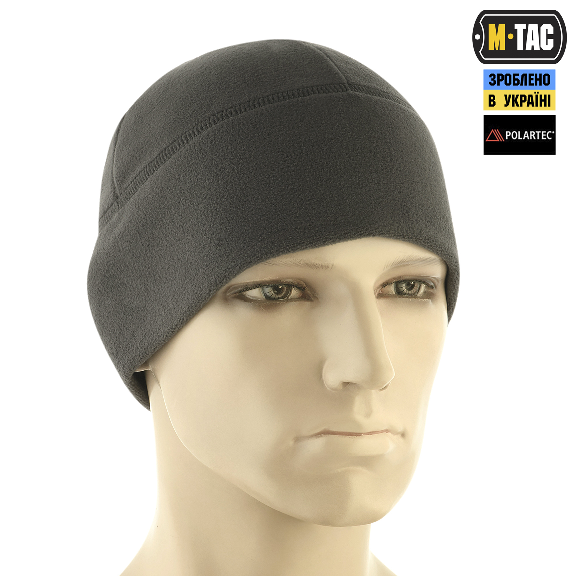 M-Tac шапка Watch Cap фліс Light Polartec Dark Grey M-Tac шапка Watch Cap фліс Light Polartec Dark Grey - Зображення 3