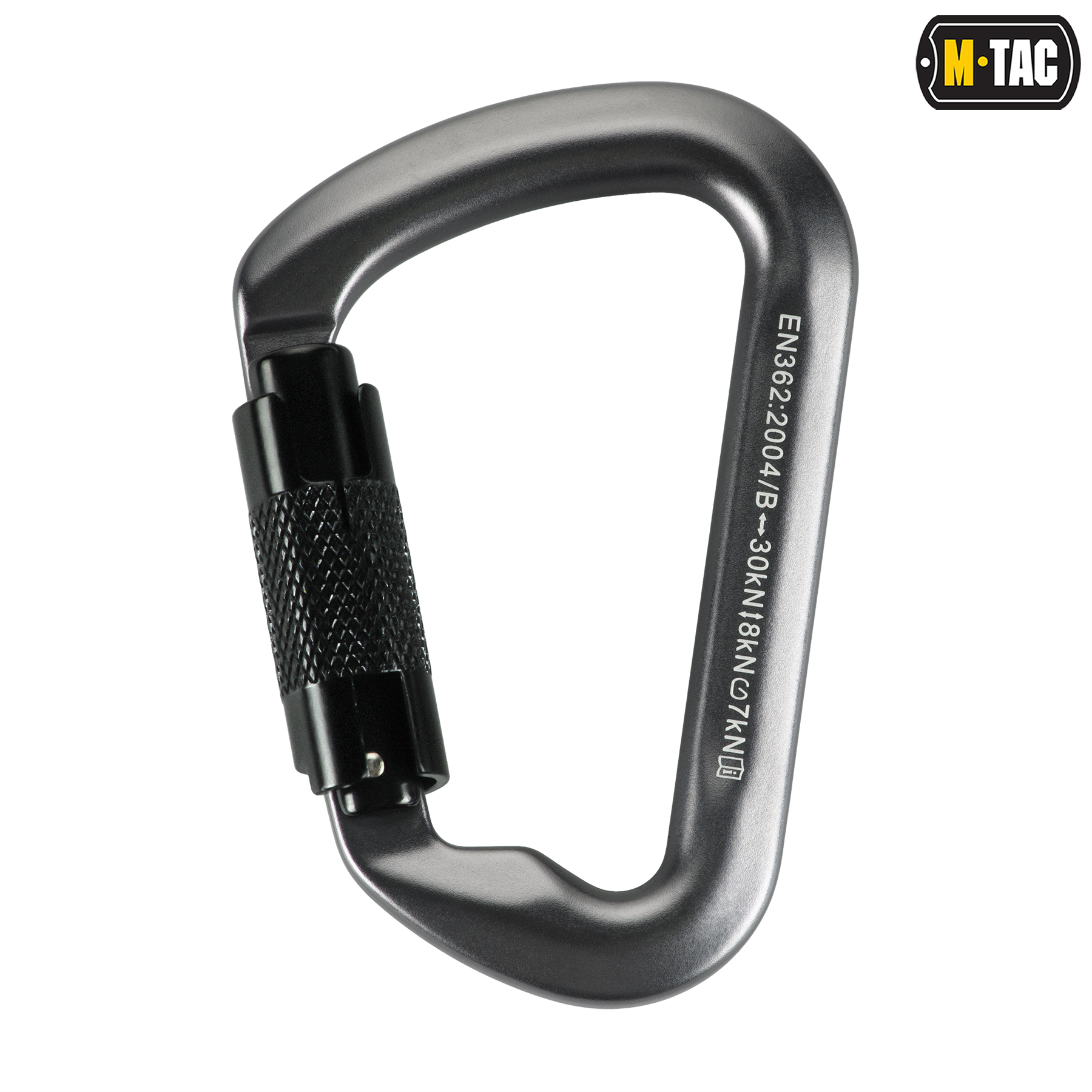M-Tac карабін 10 см с байонетною муфтою Keylock сірий M-Tac карабін 10 см с байонетною муфтою Keylock сірий