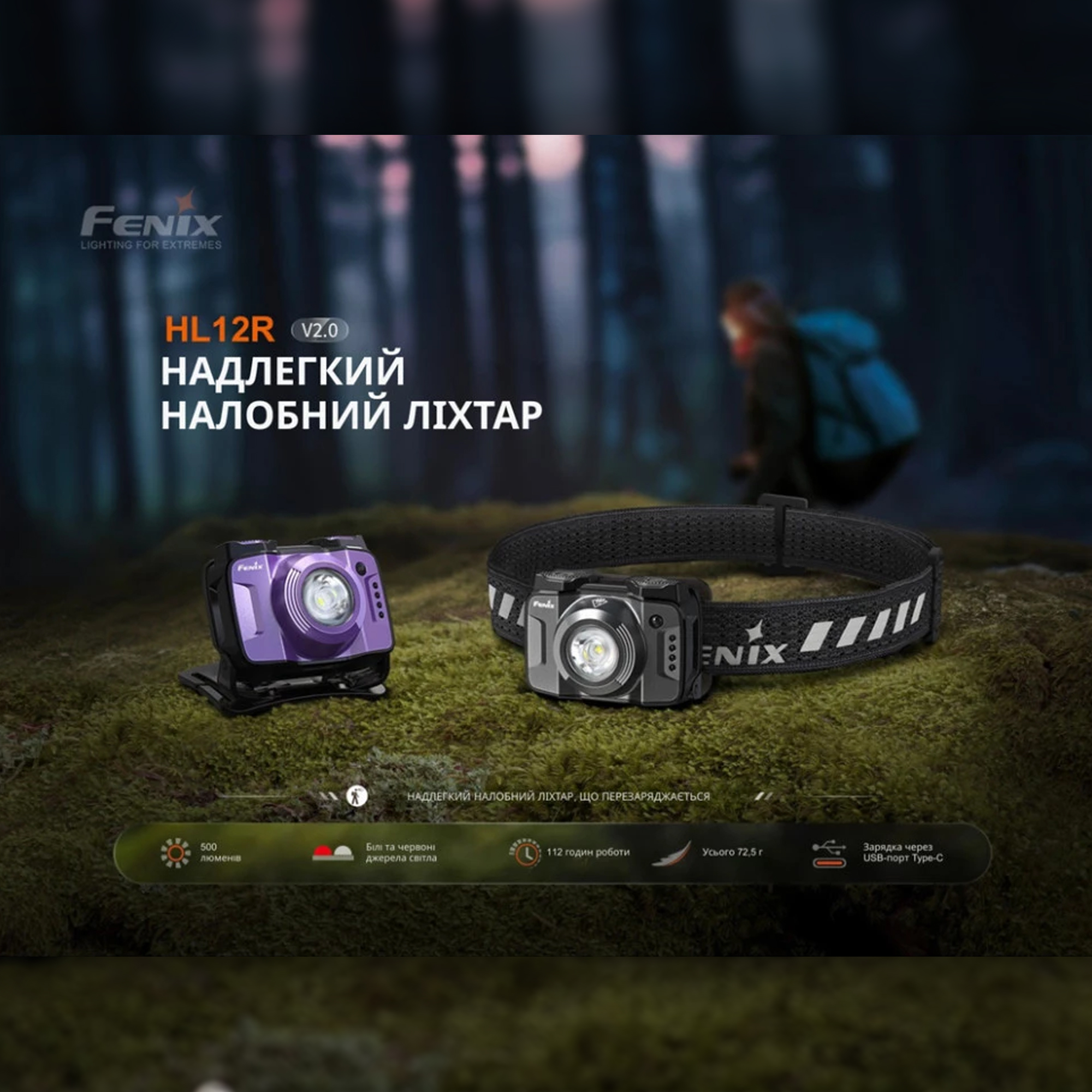 Fenix ліхтар налобний HL12 V2.0 сірий Fenix ліхтар налобний HL12 V2.0 сірий — изображение 6