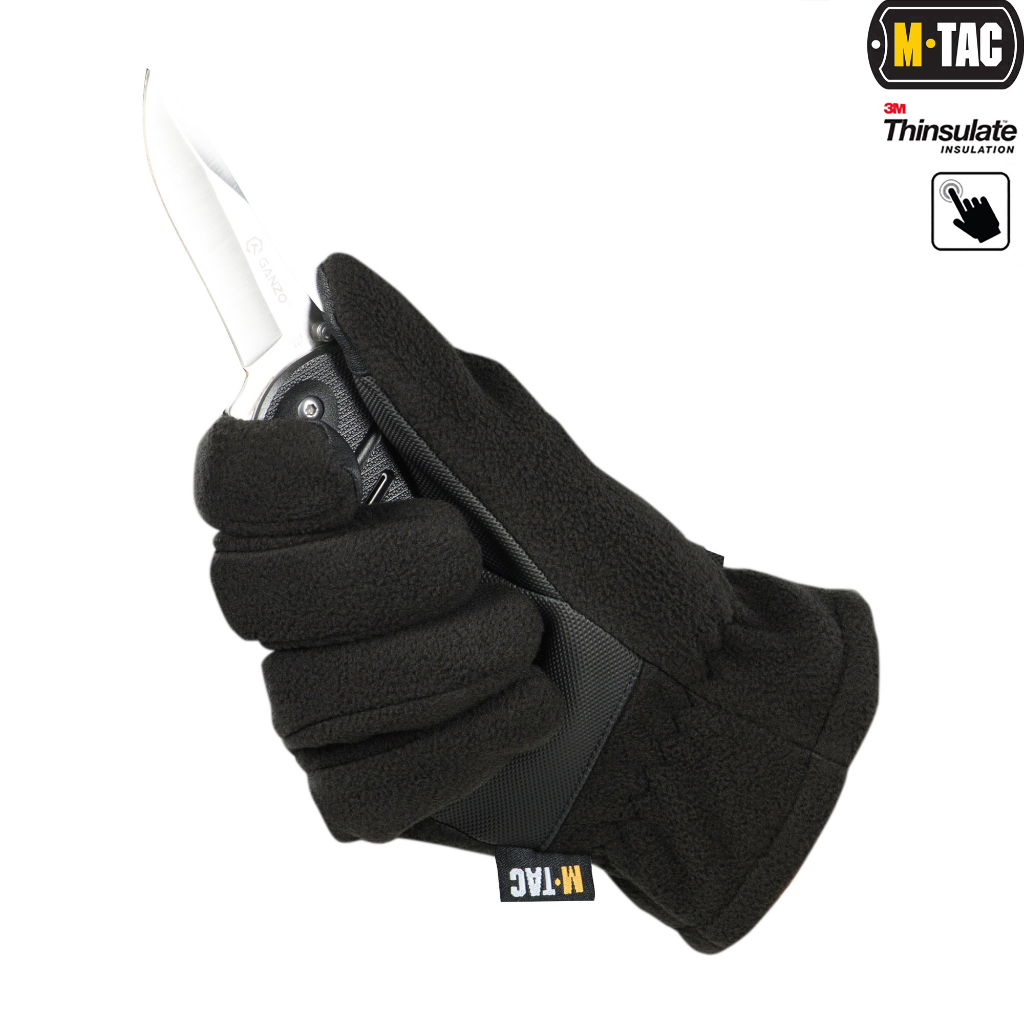 M-Tac рукавички Fleece Thinsulate Black M-Tac рукавички Fleece Thinsulate Black - Зображення 3