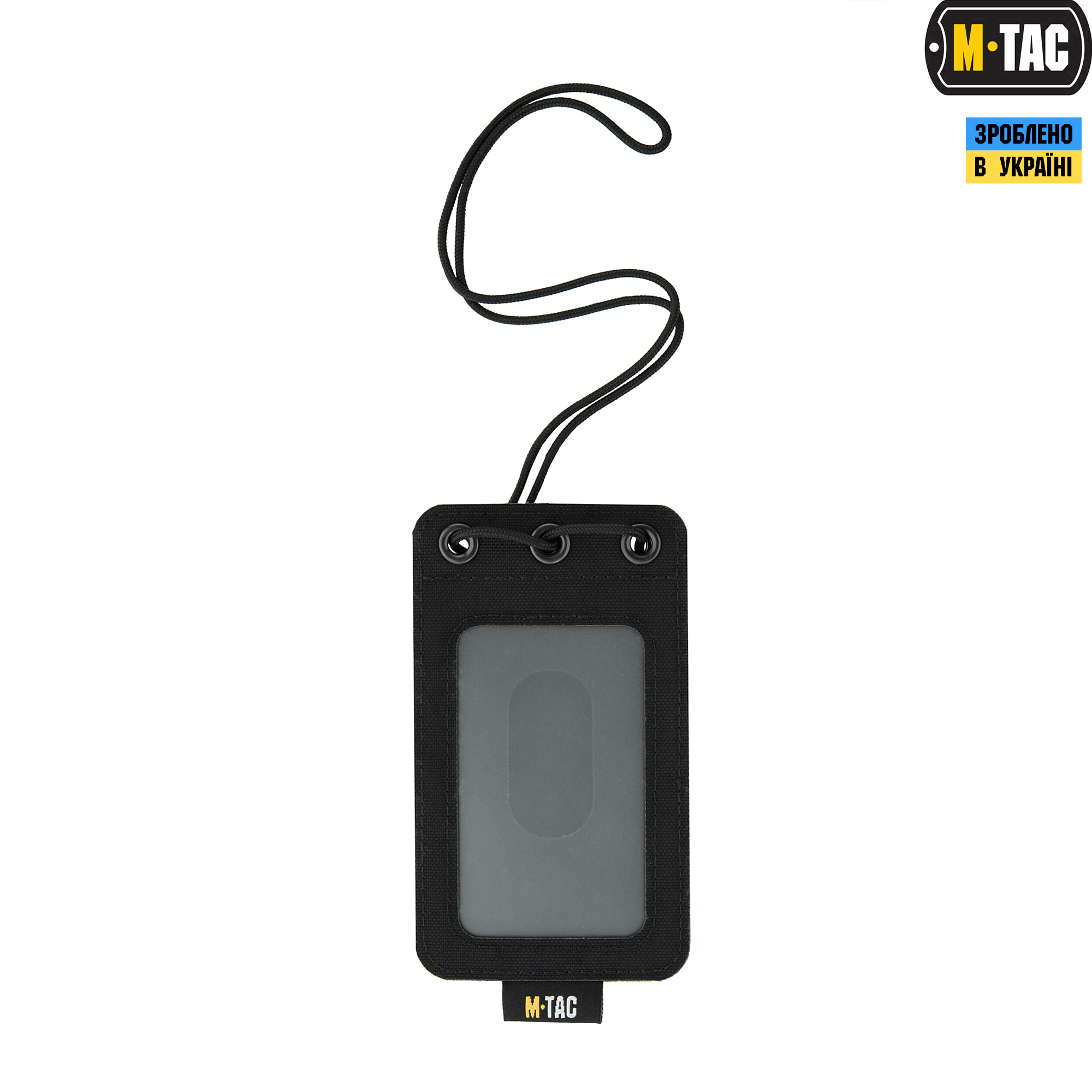M-Tac бейдж з прозрачною панеллю Black M-Tac бейдж з прозрачною панеллю Black