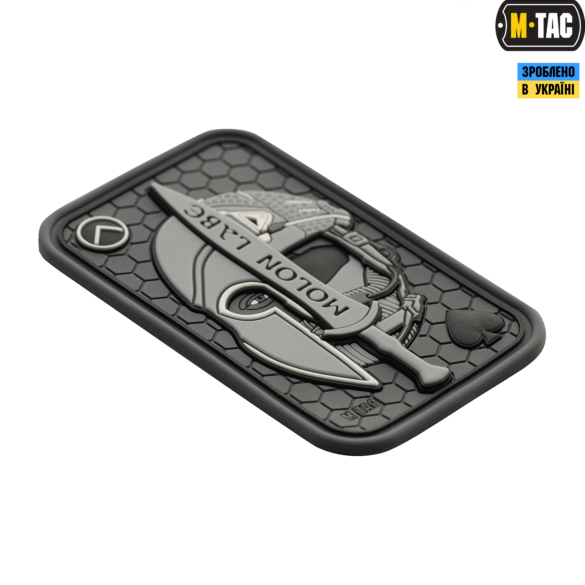 M-Tac нашивка Molon Labe Ace 3D ПВХ сіра M-Tac нашивка Molon Labe Ace 3D ПВХ сіра - Зображення 2