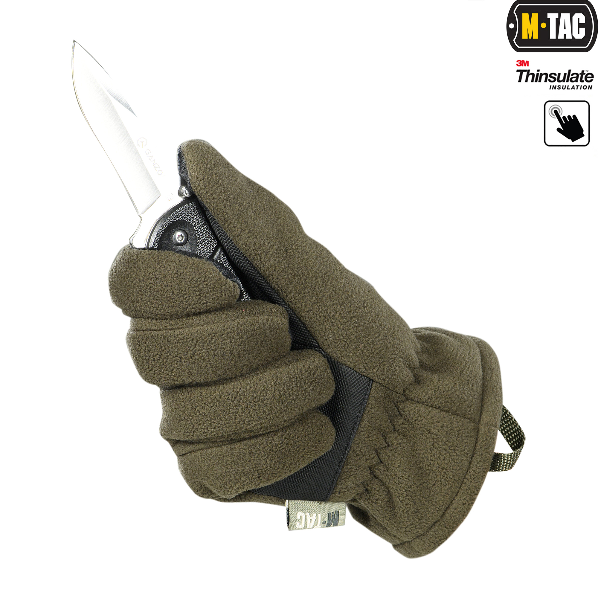 M-Tac рукавички Fleece Thinsulate Olive M-Tac рукавички Fleece Thinsulate Olive — изображение 5