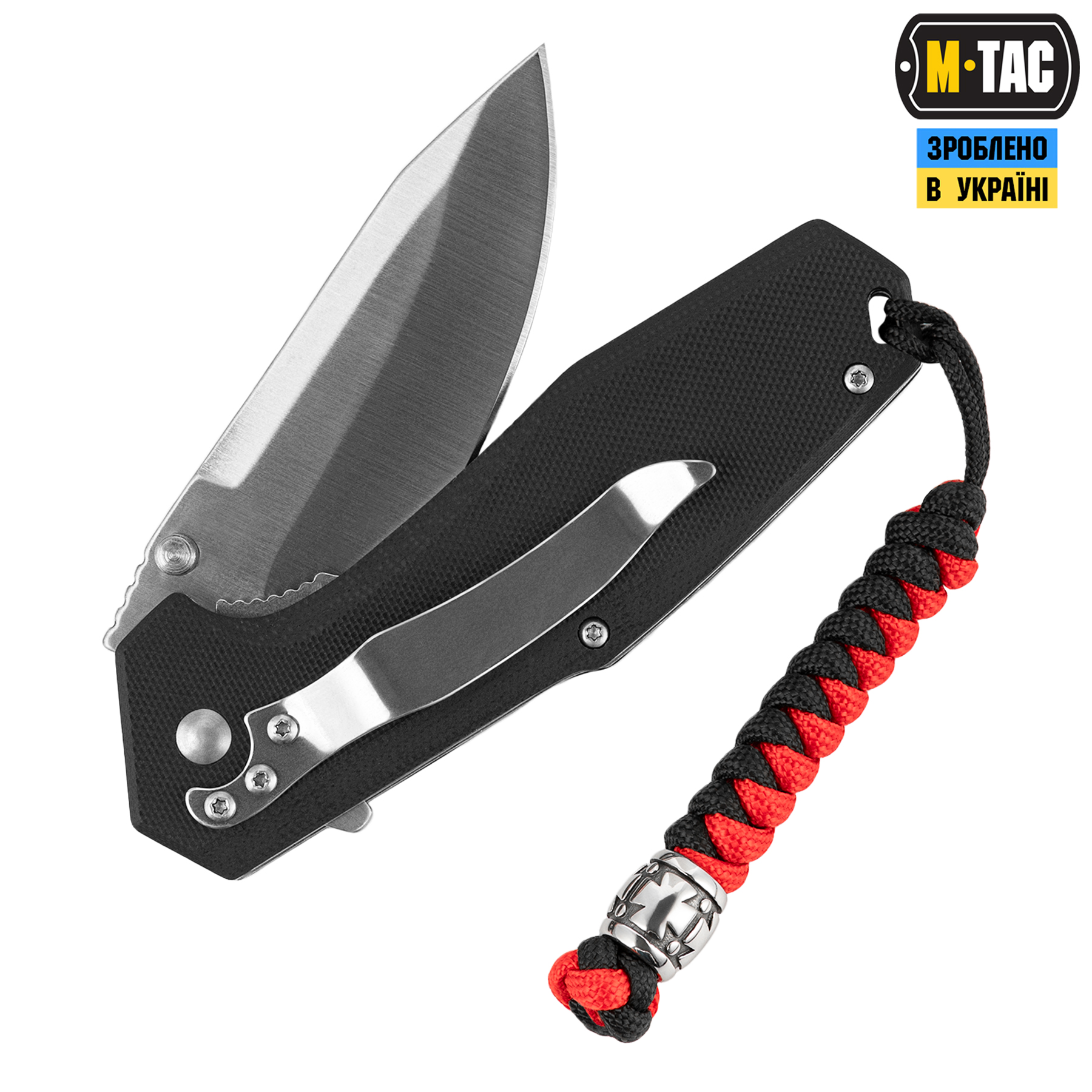M-Tac темляк Viper Козацький Хрест V.2 Steel Black&Red M-Tac темляк Viper Козацький Хрест V.2 Steel Black&Red - Зображення 2