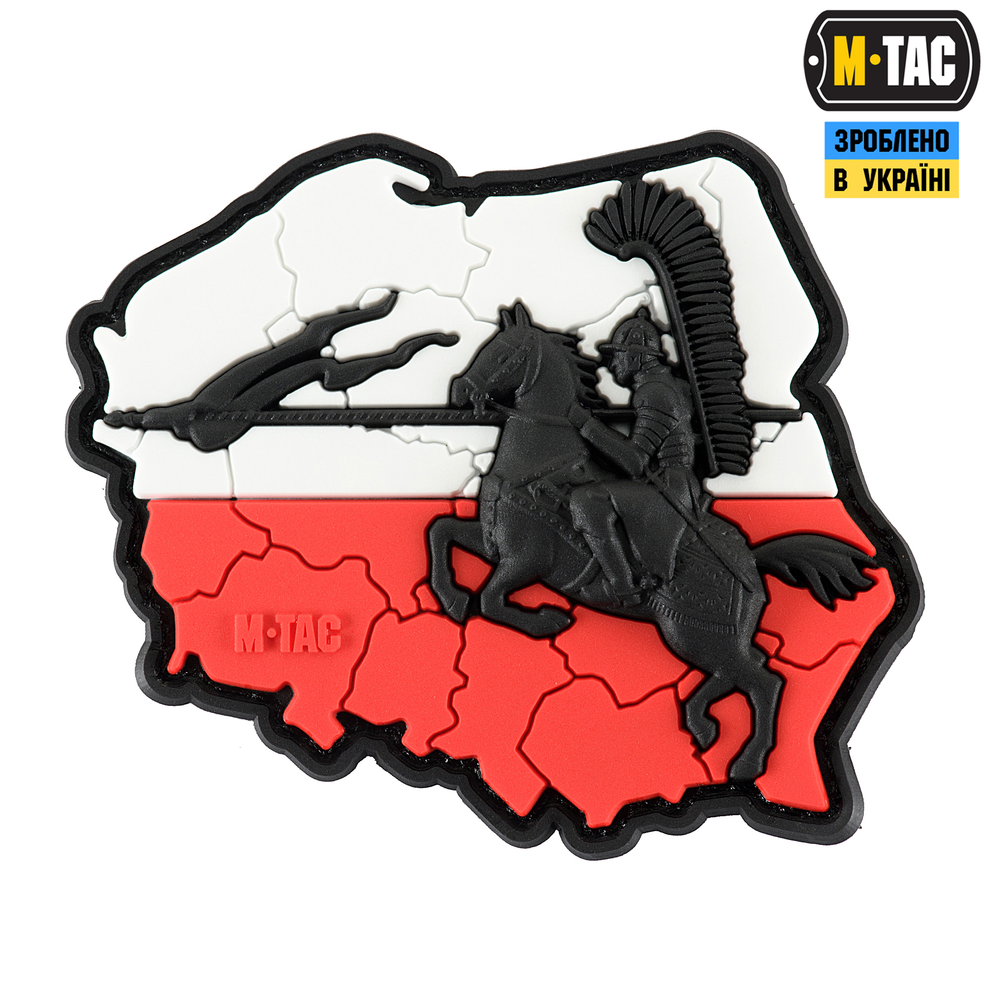 M-Tac нашивка Husaria 3D PVC Red/White/Black M-Tac нашивка Husaria 3D PVC Red/White/Black