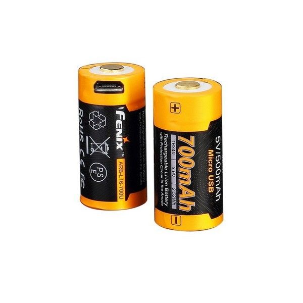 Fenix АКБ 16340 700 mAh USB Li-ion Fenix АКБ 16340 700 mAh USB Li-ion — изображение 3