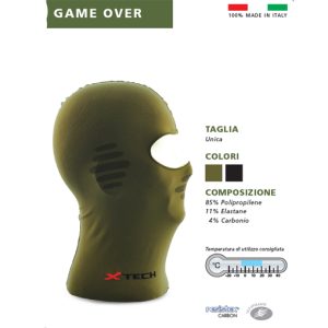 X Tech балаклава еластична Game Over олива
