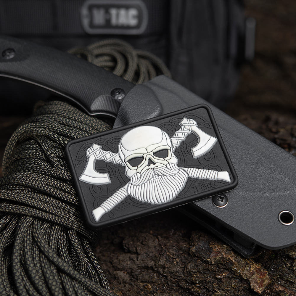 M-Tac нашивка Bearded Skull 3D ПВХ Black/White M-Tac нашивка Bearded Skull 3D ПВХ Black/White - Зображення 7