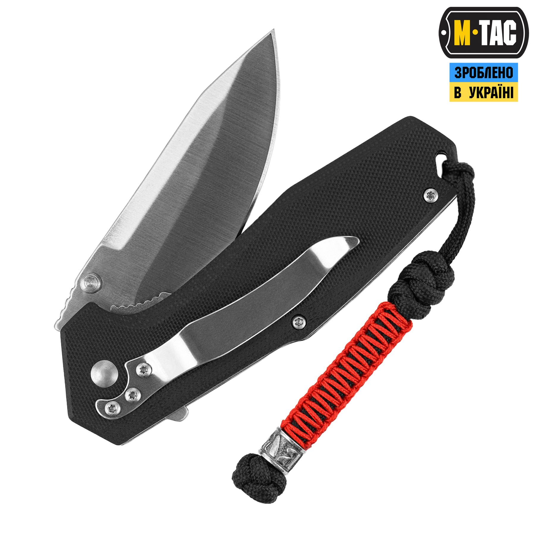 M-Tac темляк Scandinavian Воля Silver Black&Red M-Tac темляк Scandinavian Воля Silver Black&Red — изображение 2