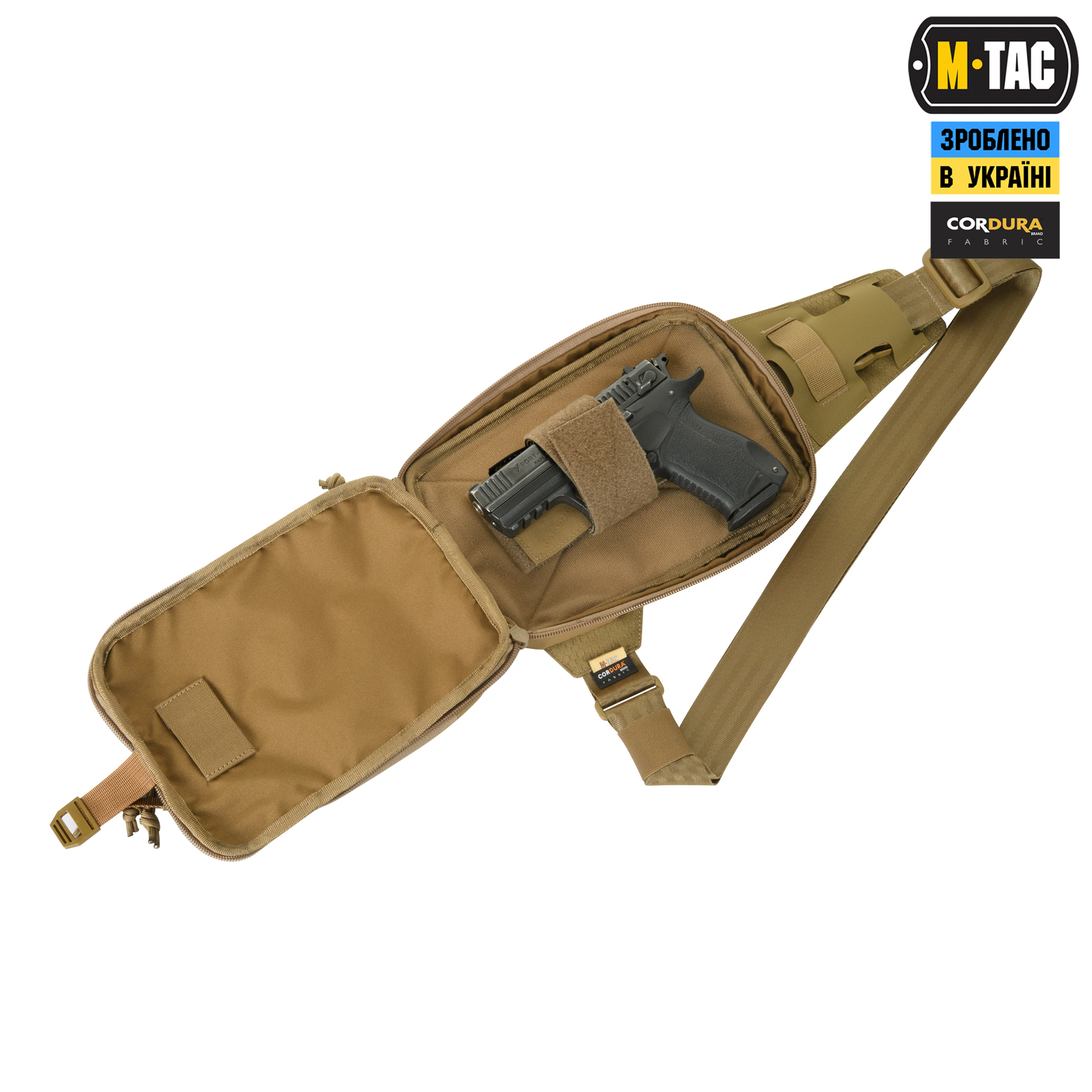 M-Tac сумка Sling Pistol Bag Elite Hex Coyote M-Tac сумка Sling Pistol Bag Elite Hex Coyote - Зображення 8