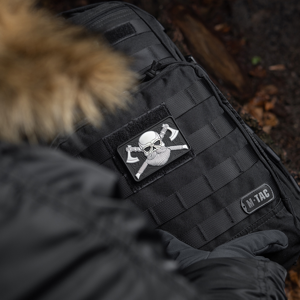 M-Tac нашивка Bearded Skull 3D ПВХ Black/White M-Tac нашивка Bearded Skull 3D ПВХ Black/White - Зображення 5