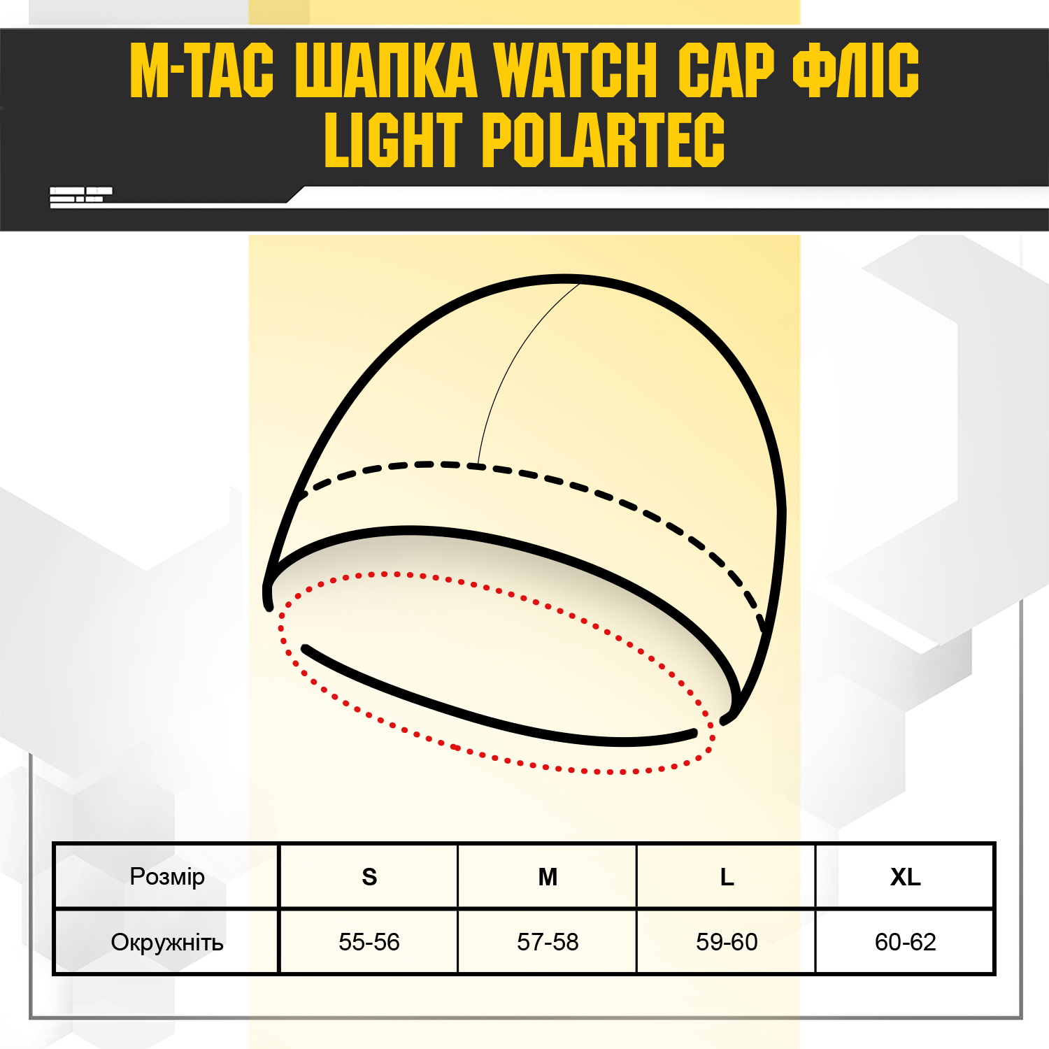 M-Tac шапка Watch Cap фліс Light Polartec Dark Grey M-Tac шапка Watch Cap фліс Light Polartec Dark Grey - Зображення 6
