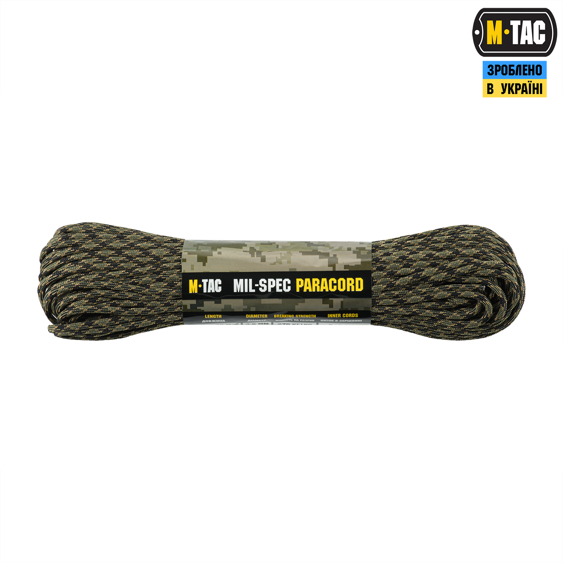 M-Tac паракорд 550 mil-spec Tiger Stripe 30м M-Tac паракорд 550 mil-spec Tiger Stripe 30м