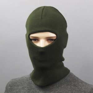 Балаклава 1 отвір подвійна вязана темно-олив.