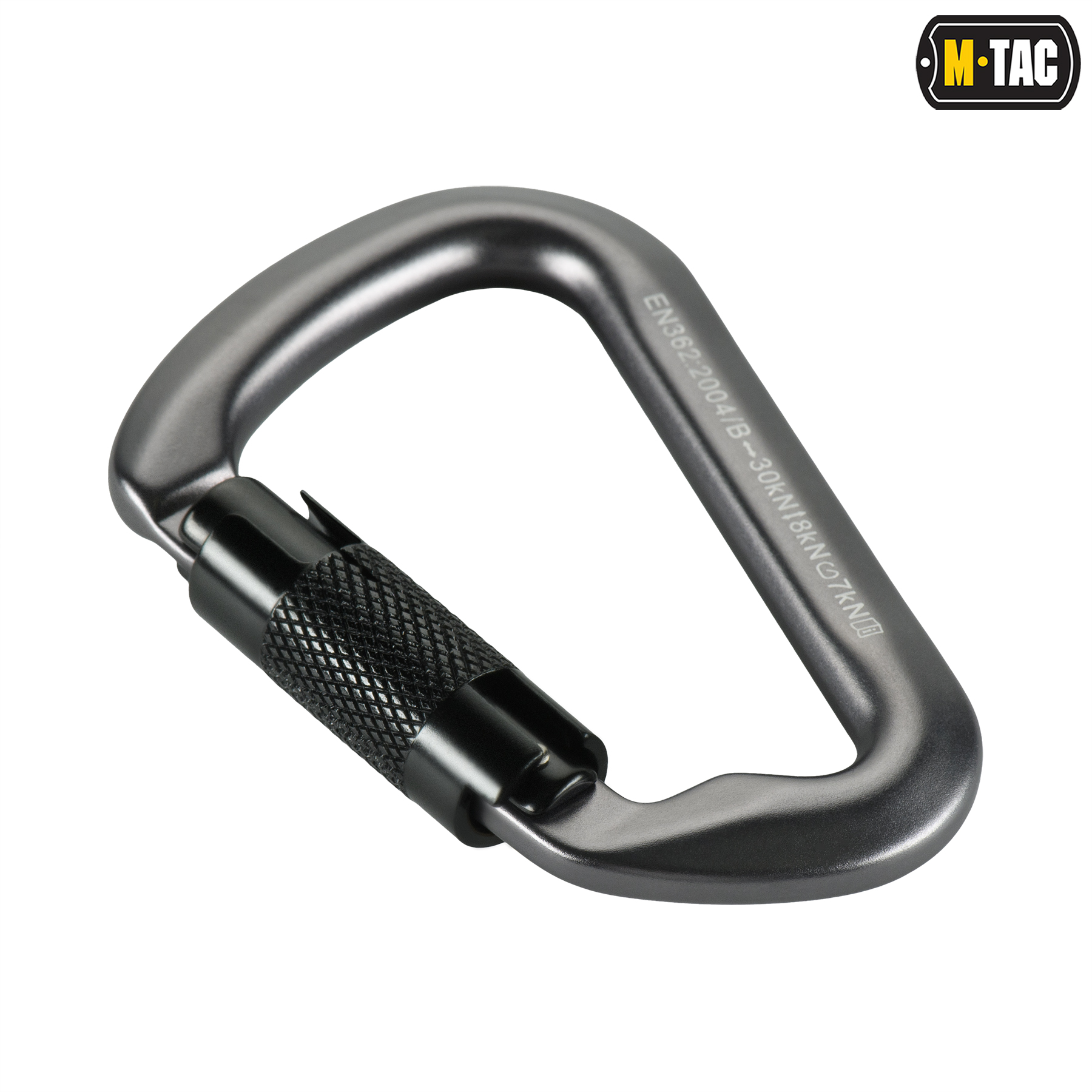 M-Tac карабін 10 см с байонетною муфтою Keylock сірий M-Tac карабін 10 см с байонетною муфтою Keylock сірий - Зображення 3