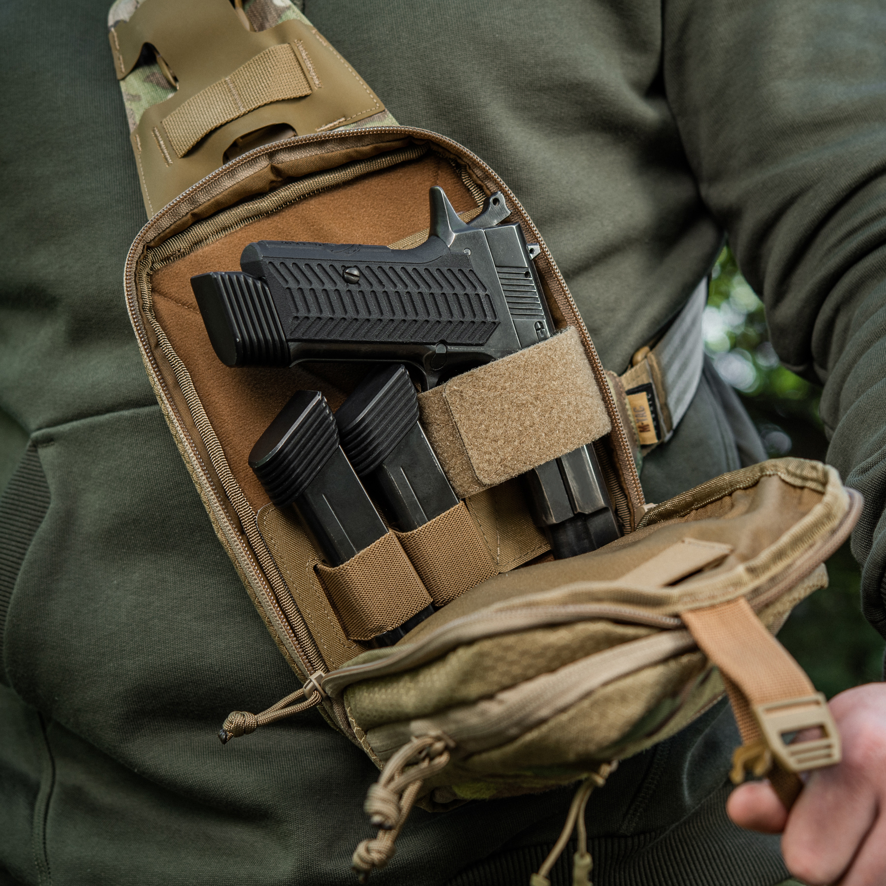 M-Tac сумка Sling Pistol Bag Elite Hex с липучкой Multicam/Coyote M-Tac сумка Sling Pistol Bag Elite Hex з липучкою Multicam/Coyote — изображение 24
