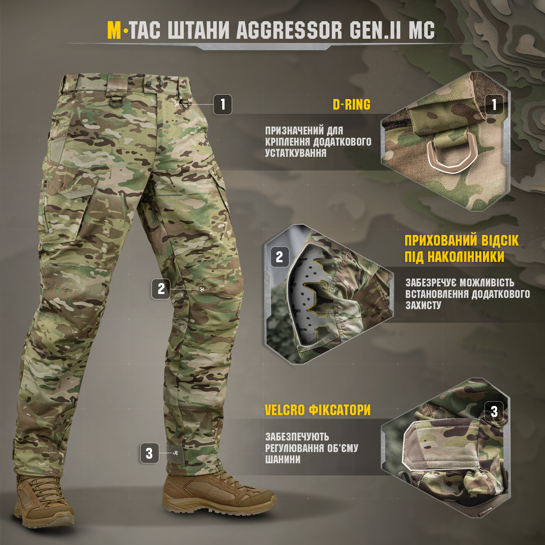 M-Tac штаны Aggressor Gen.II MC M-Tac штани Aggressor Gen.II MC — изображение 7