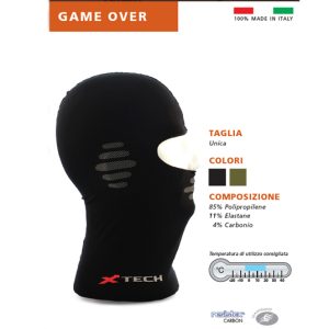 X Tech балаклава еластична Game Over чорна