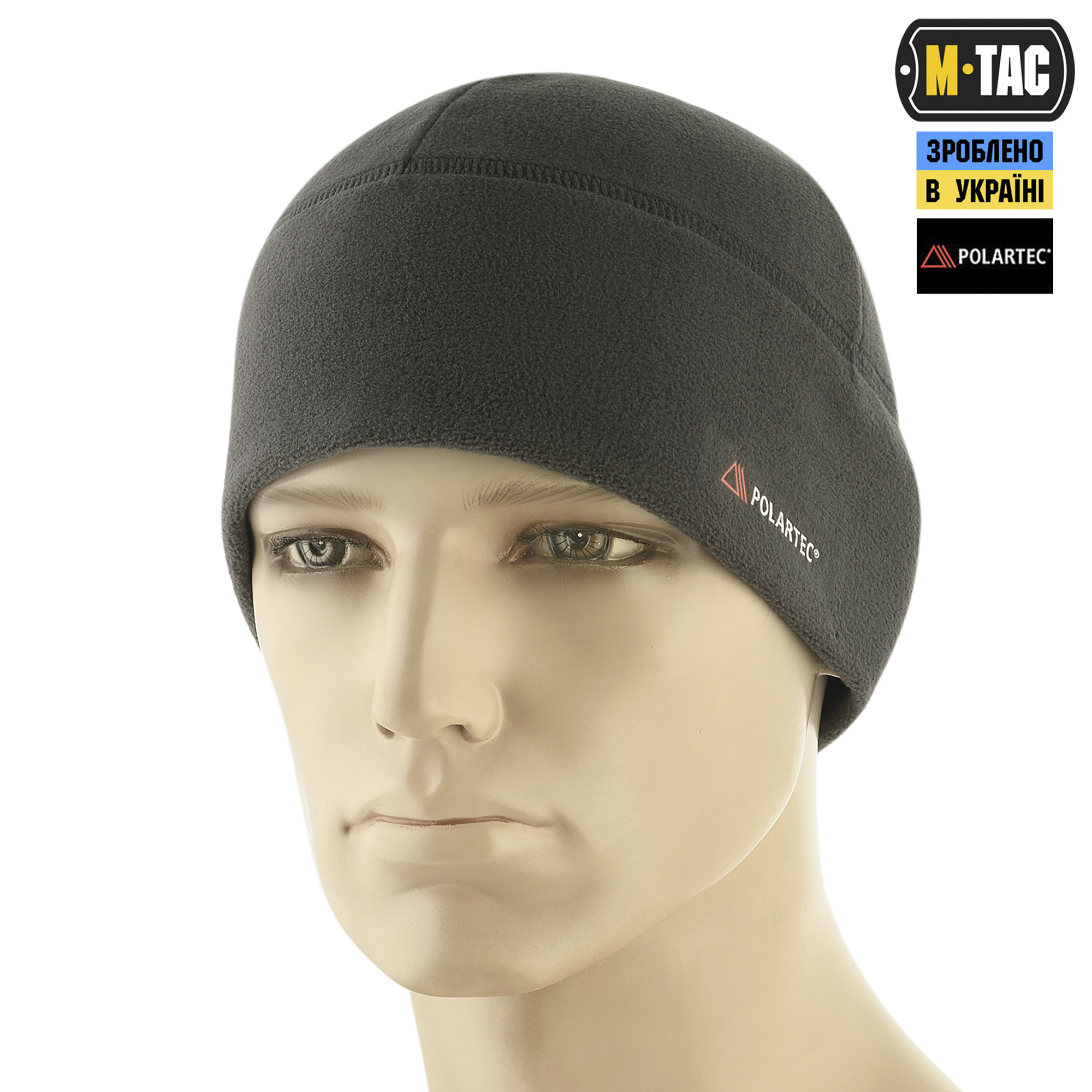 M-Tac шапка Watch Cap фліс Light Polartec Dark Grey M-Tac шапка Watch Cap фліс Light Polartec Dark Grey