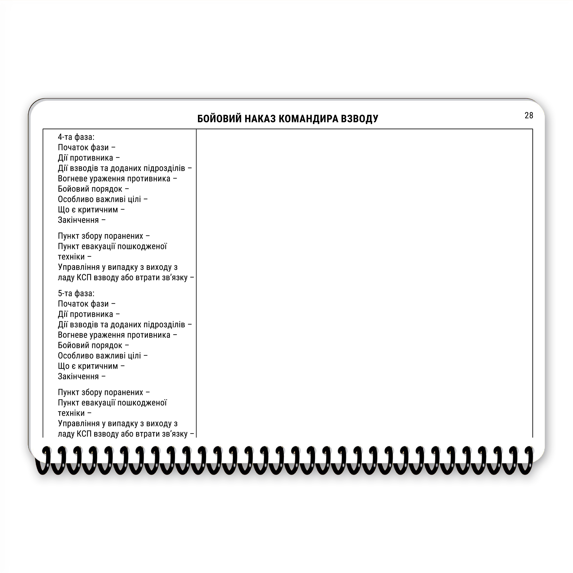 Ecopybook Tactical Блокнот командира взводу Ecopybook Tactical Блокнот командира взводу — изображение 32
