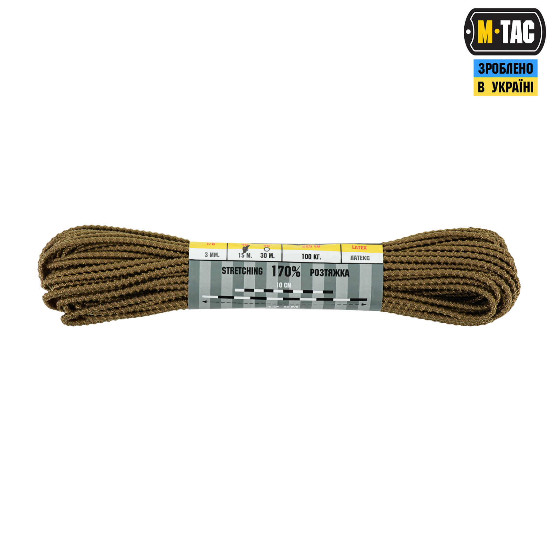 M-Tac паракорд Shock-Cord 3mm Dragon Skin Coyot 15м M-Tac паракорд Shock-Cord 3mm Dragon Skin Coyot 15м - Зображення 2