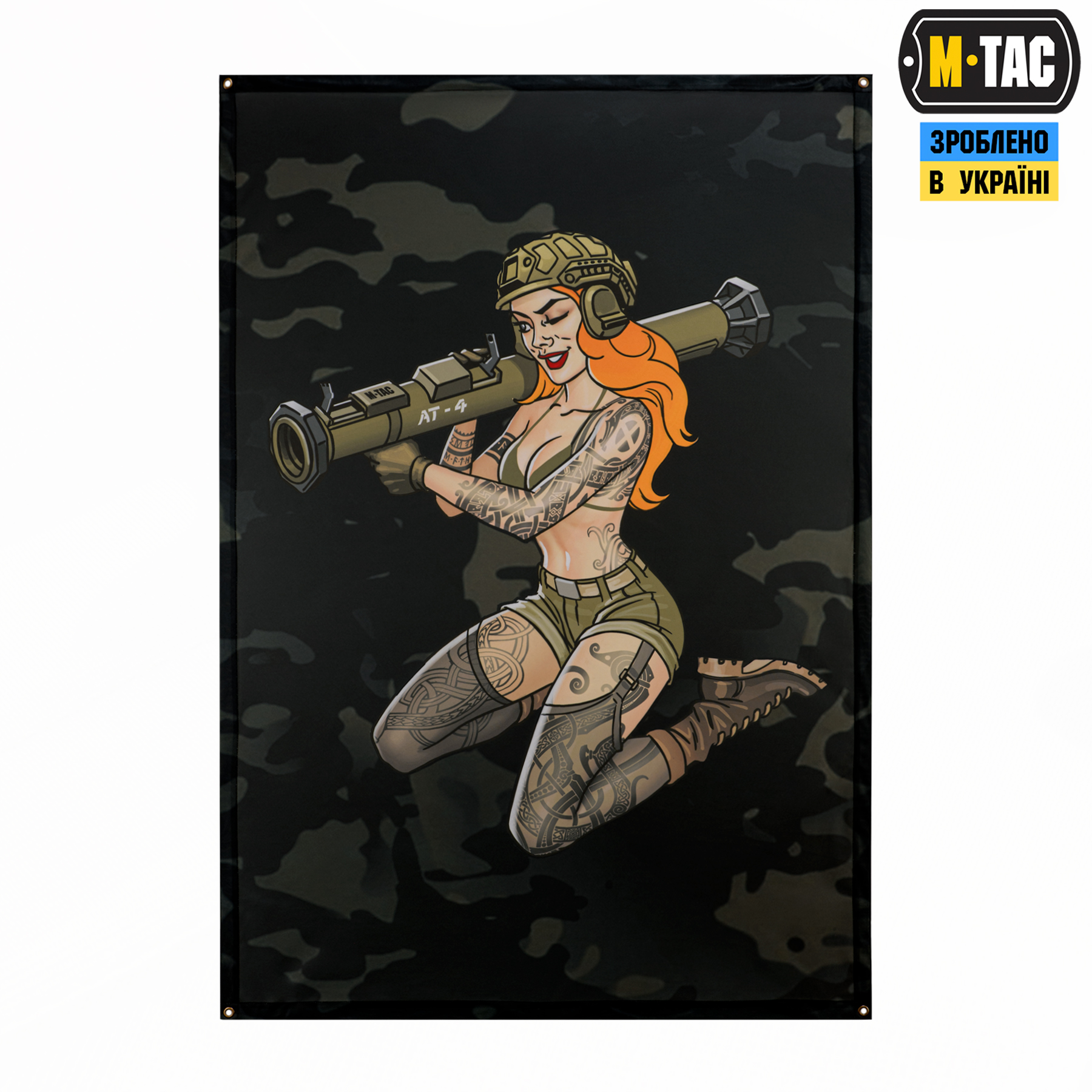 M-Tac банер Tactical girl AT-4 900x1300 Black MC M-Tac банер Tactical girl AT-4 900x1300 Black MC
