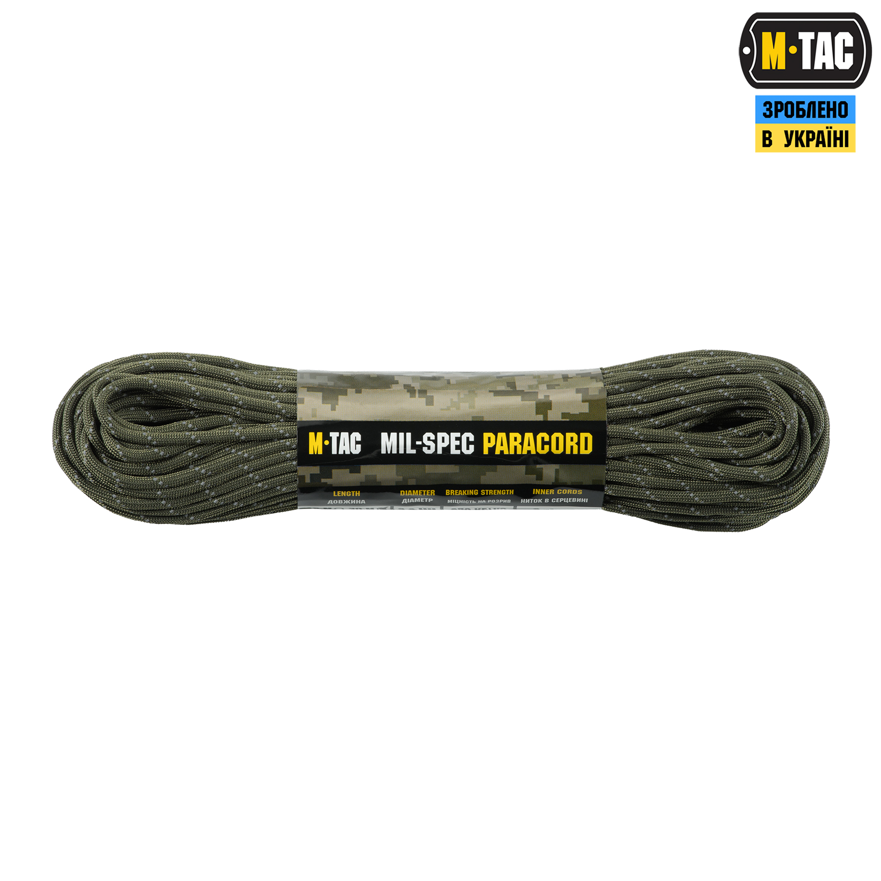 M-Tac паракорд 550 mil-spec Ranger Green Reflective 30м M-Tac паракорд 550 mil-spec Ranger Green Reflective 30м